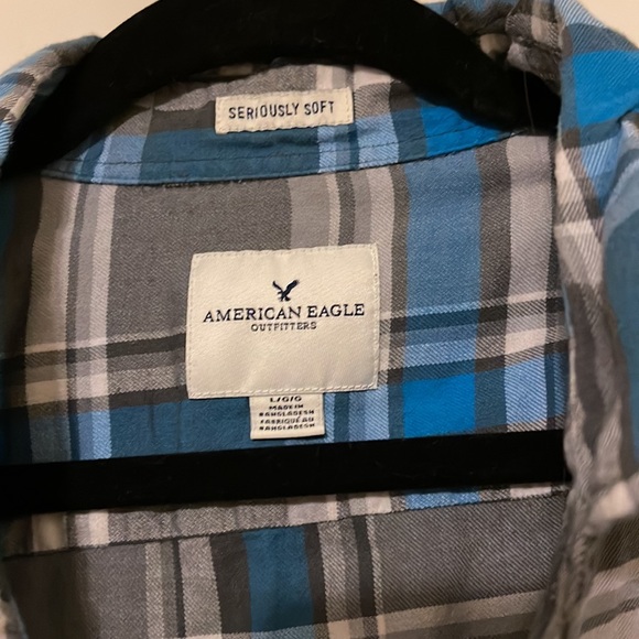 American eagle mens button-down plaid shirt - Picture 2 of 2
